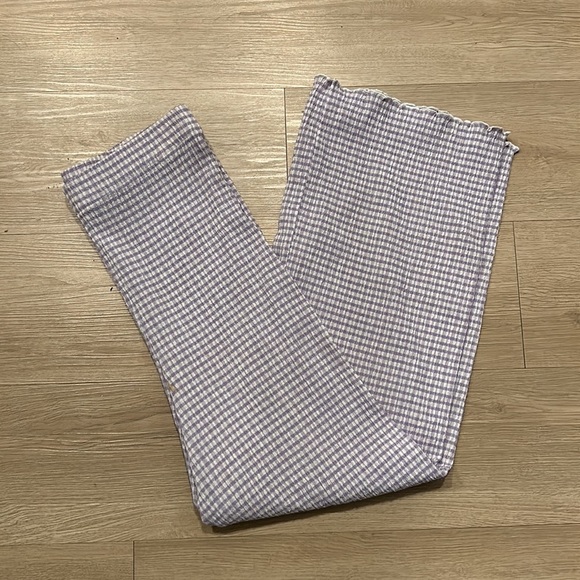 Aritzia Wilfred Verona Pants Gingham Lavender - Picture 9 of 9
